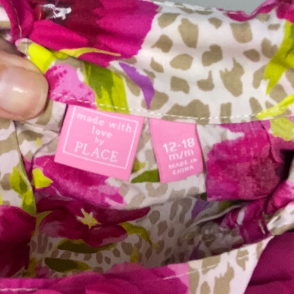 (3 for$19) Floral Leopard Print Dress with 3D Flowers Size 12-18 Months - Picture 3 of 9